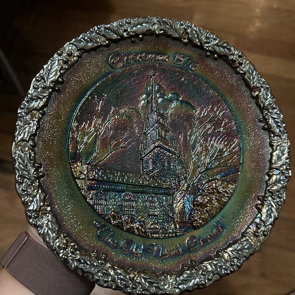 Fenton Carnival Glass Christmas 1976 The Old North Church